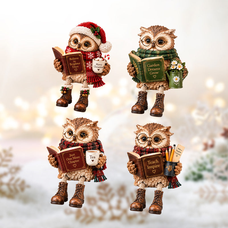 ðĶð Lezende Uil Decoratie â Een Warm Accent voor Elke Lezer! âĻ