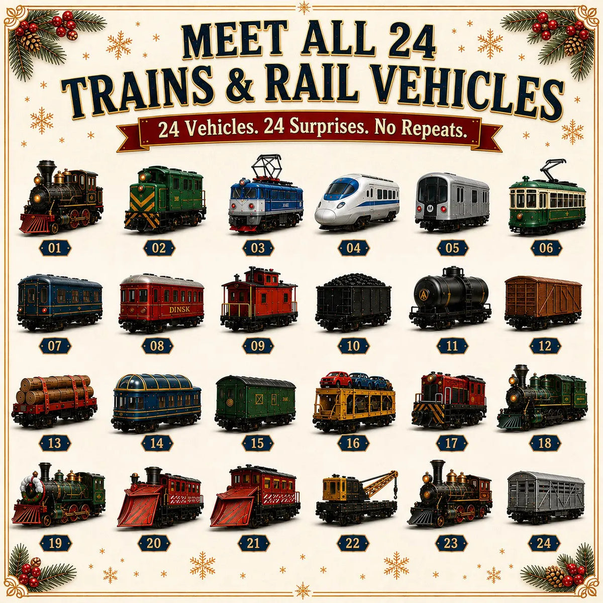 ð Trains & Rail Vehicles Advent Calendar 2026 â 24 Days of Railway Surprises