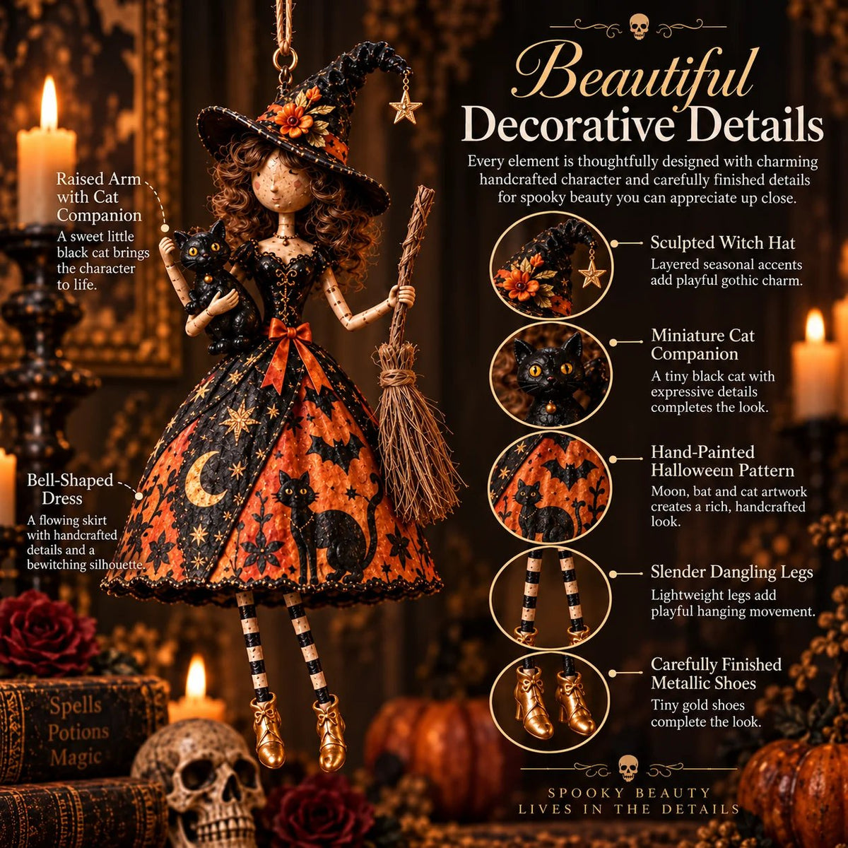 🎃Midnight LadiesTM – Gothic Halloween Hanging Decor🖤