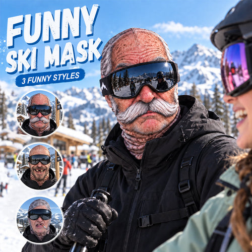 🎁😂 Morsom, realistisk skimaske – den perfekte gaven til vinterentusiaster! ⛄