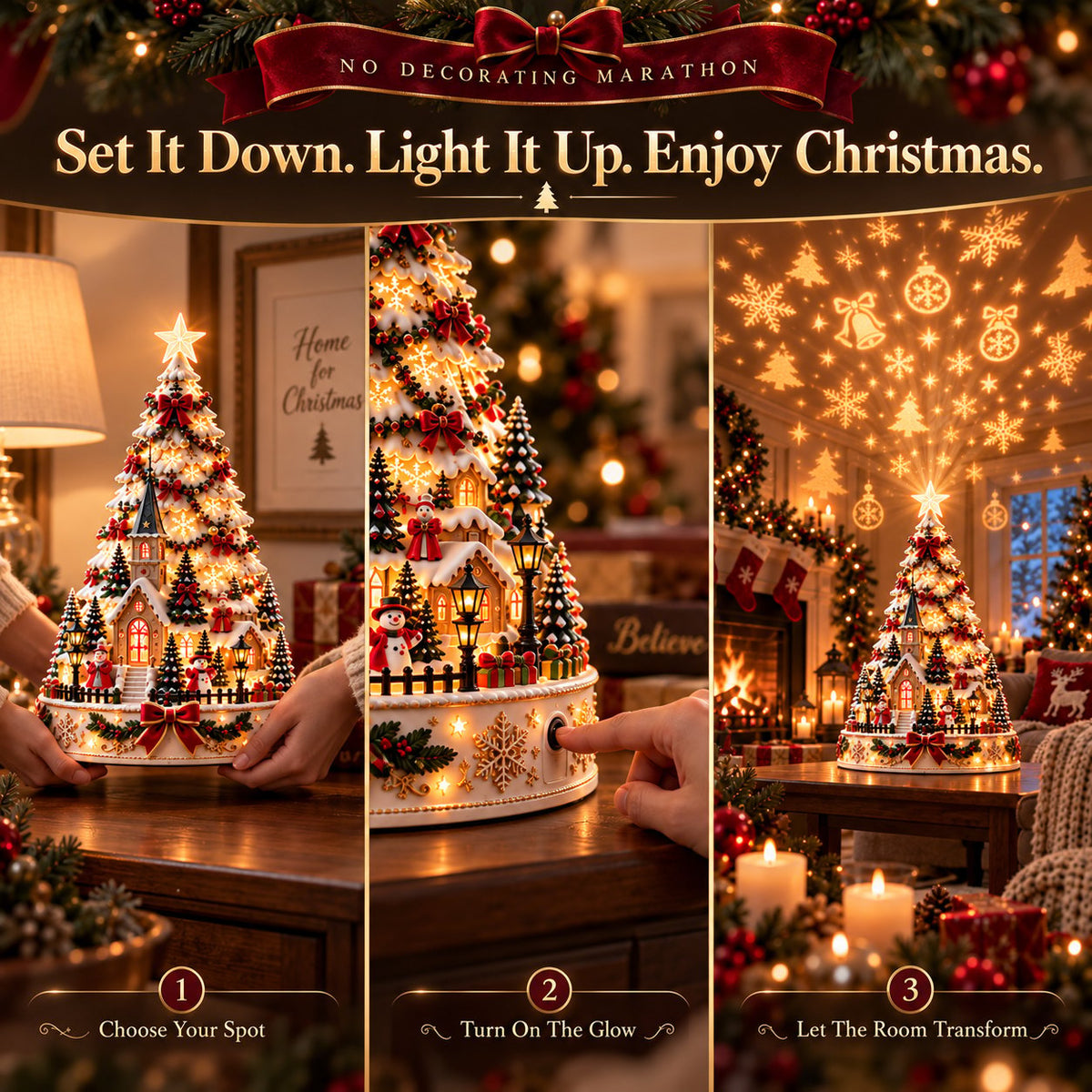 🎄 Christmas Village Lightscape Tree