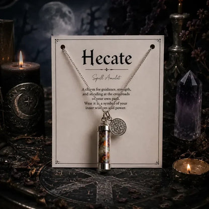 Gothic Crystal Wish Bottle Necklace