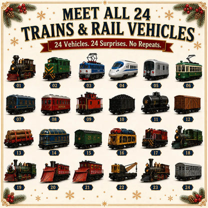 🚩 Trains & Rail Vehicles Advent Calendar 2026 – 24 Days of Railway Surprises