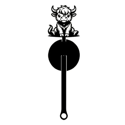 🐮 Elegant metal Highland cow-shaped toilet paper holder——Openwork wrought iron toilet paper holder