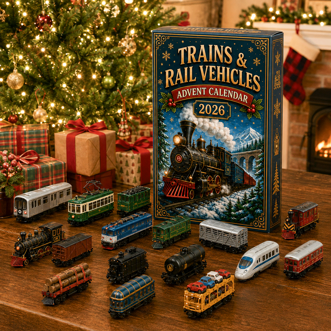 🚩 Trains & Rail Vehicles Advent Calendar 2026 – 24 Days of Railway Surprises