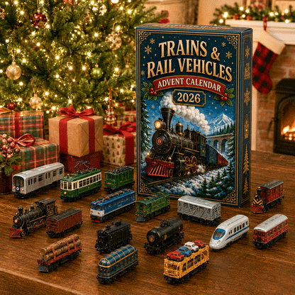 🚩 Trains & Rail Vehicles Advent Calendar 2026 – 24 Days of Railway Surprises